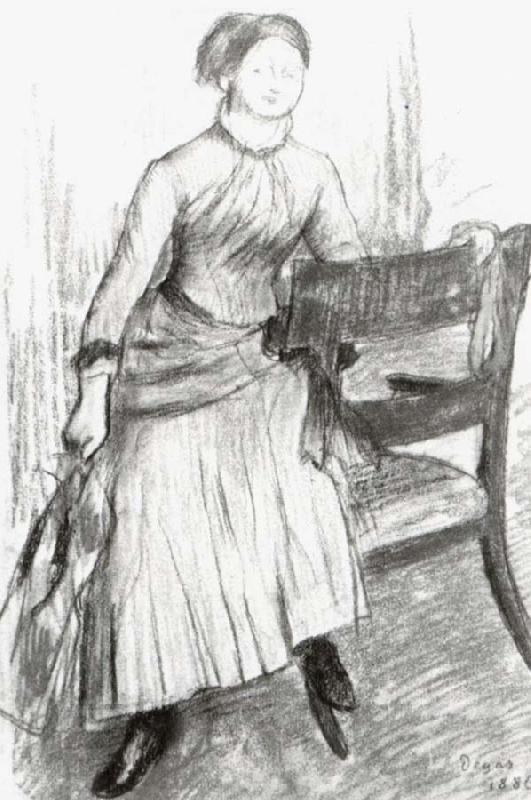 Edgar Degas Study of Helene Rouart sitting on the Arm of a Chair China oil painting art